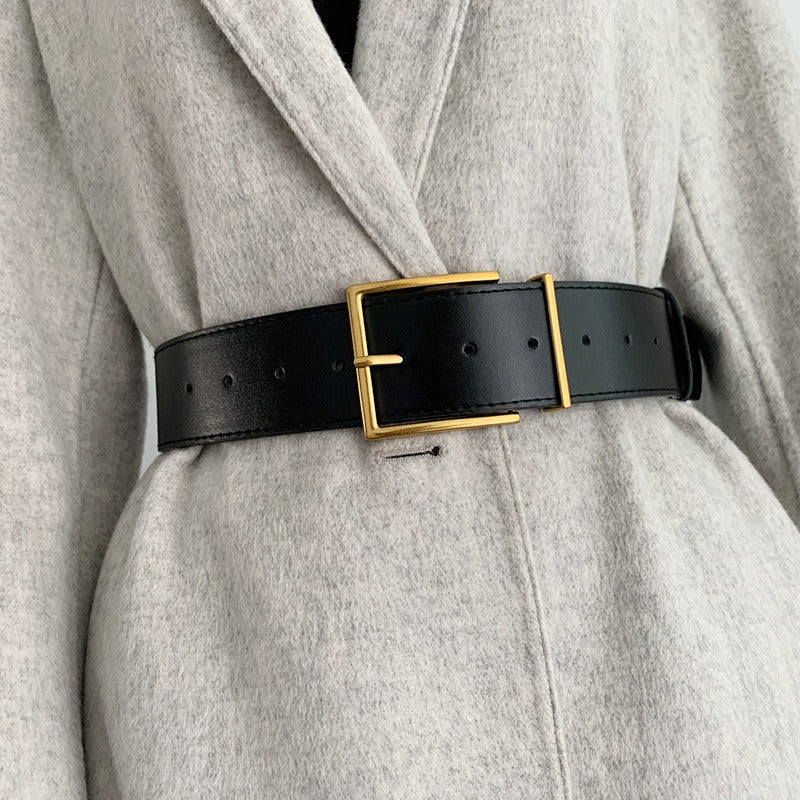 Pre Order:  Wide Waist Seal Needle Buckle Belt