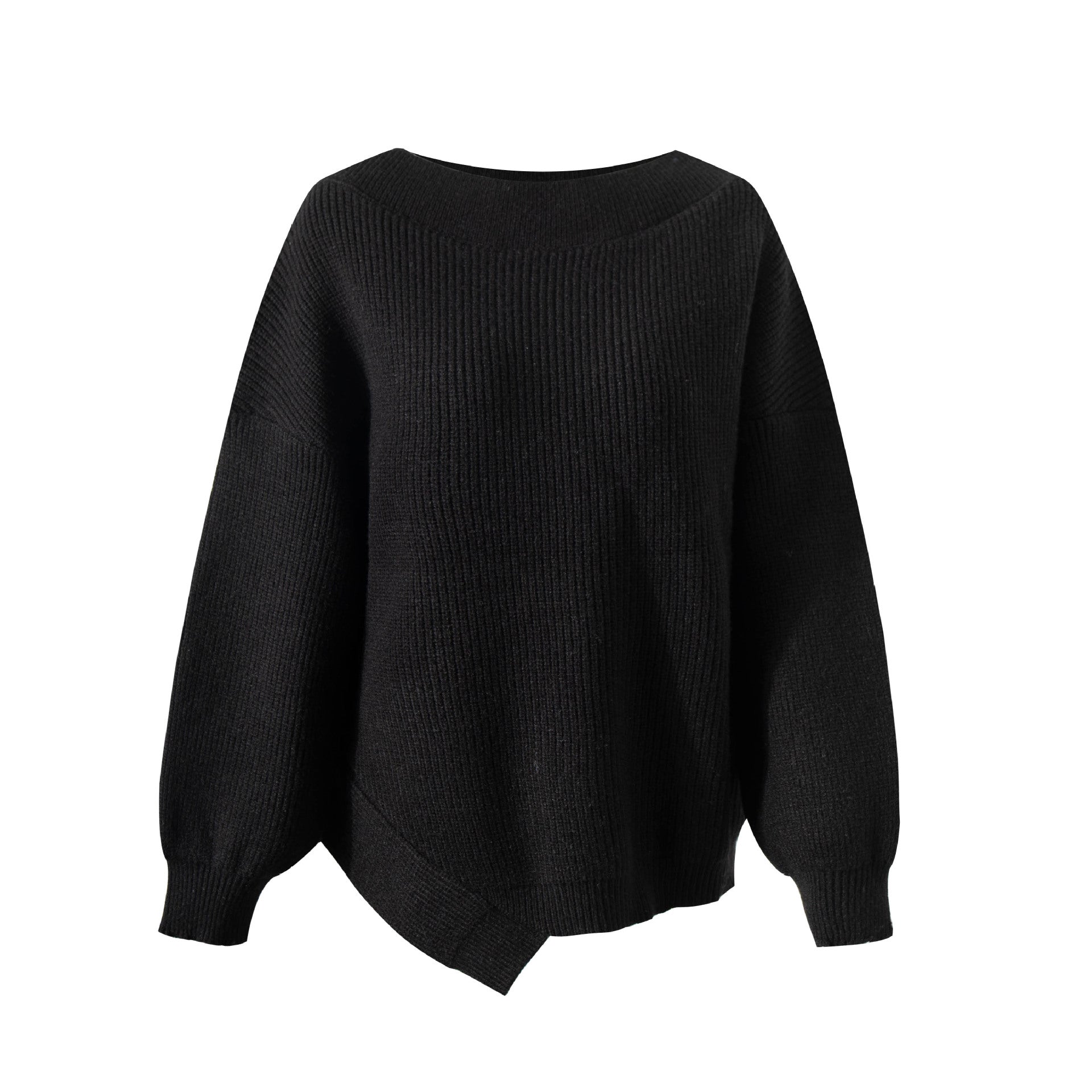 Pre Order: Loose Elastic Thread Irregular Knitting Sweater