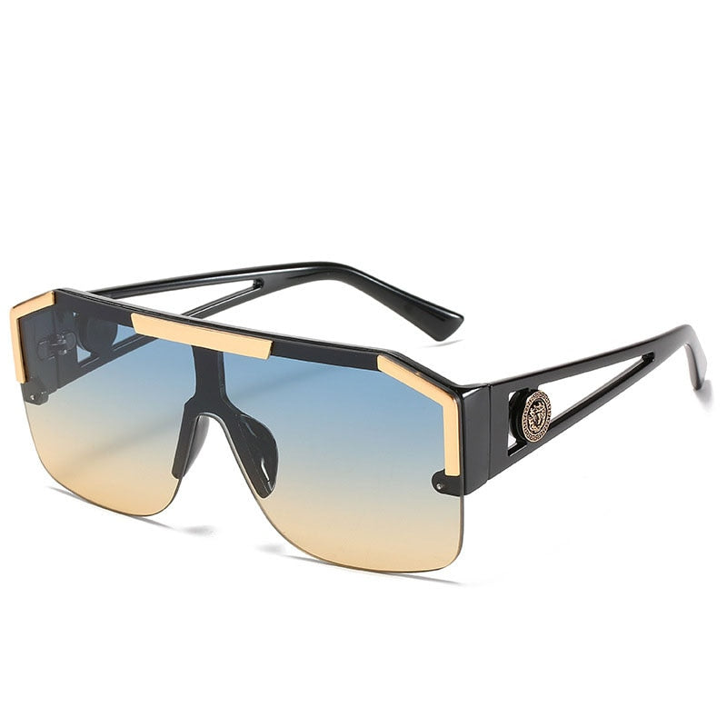 Pre Order:  Oversized Square Semi-Rimless Sunglasses