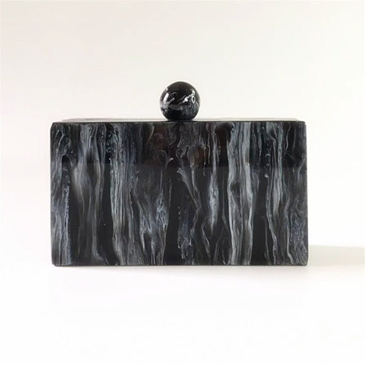 Pre Order:  Marble Grain Acrylic Crossbody Box Bag