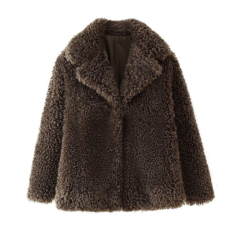 Pre Order: Brown Faux Fur Coat