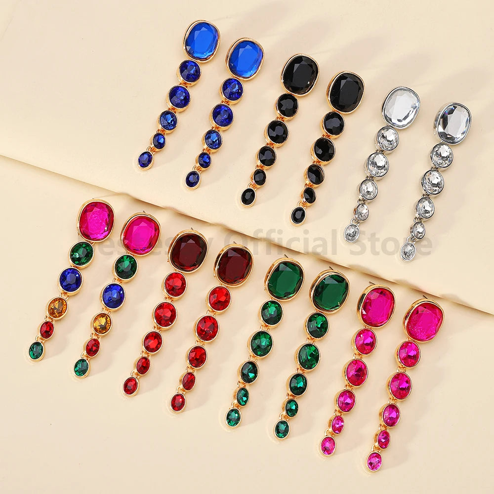 Pre Order:  Multicolor Oval Drop Earrings