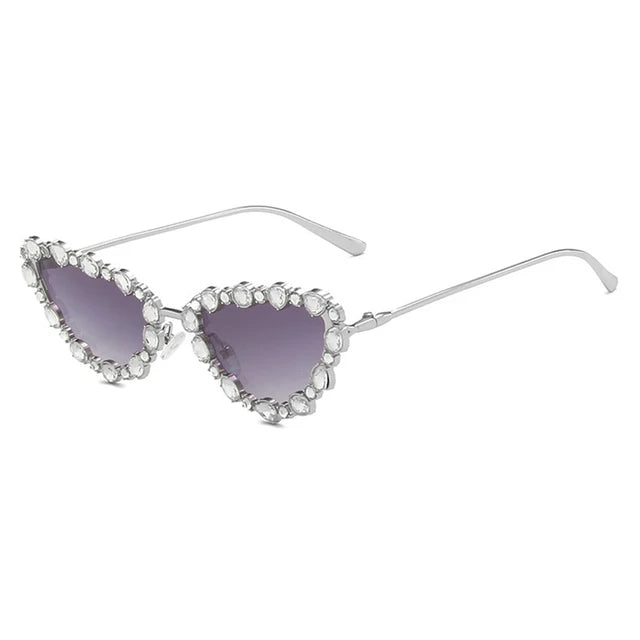 Pre Order:  Rhinestones Cat Eyes UV400 Sunglasses