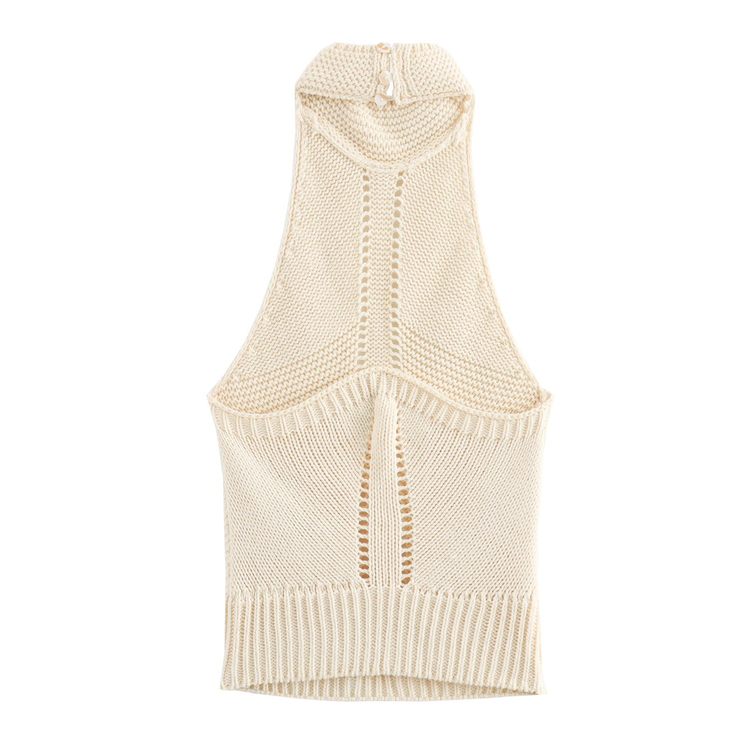 Pre Order:  Halter Neck Slim Fit Knitted Vest