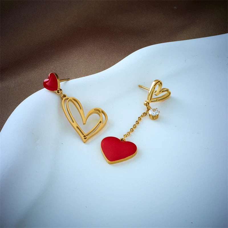 Pre Order:  Heart Cascade Dangling Earrings