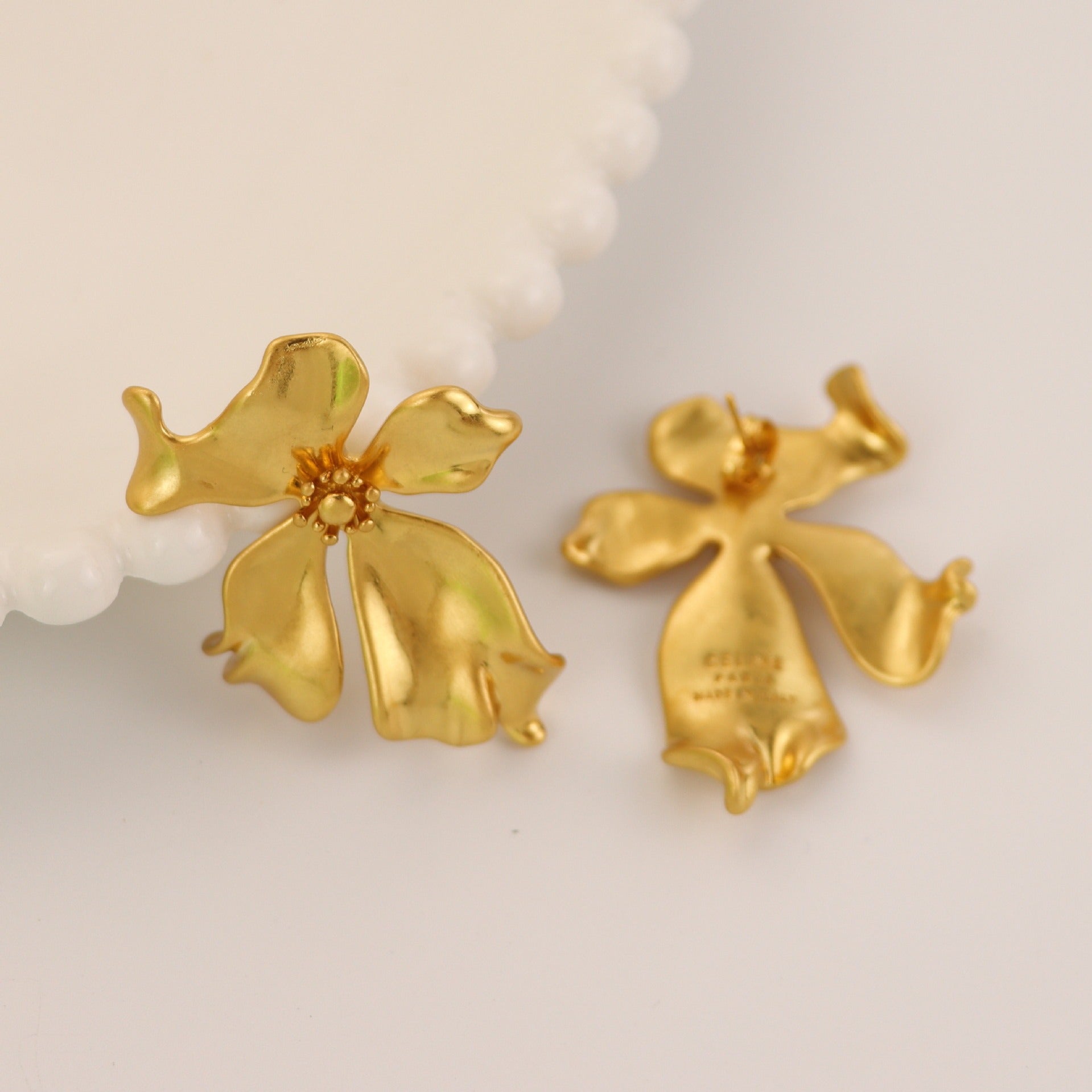 Pre Order:  Exaggerated Irregular Petals Flower Earrings