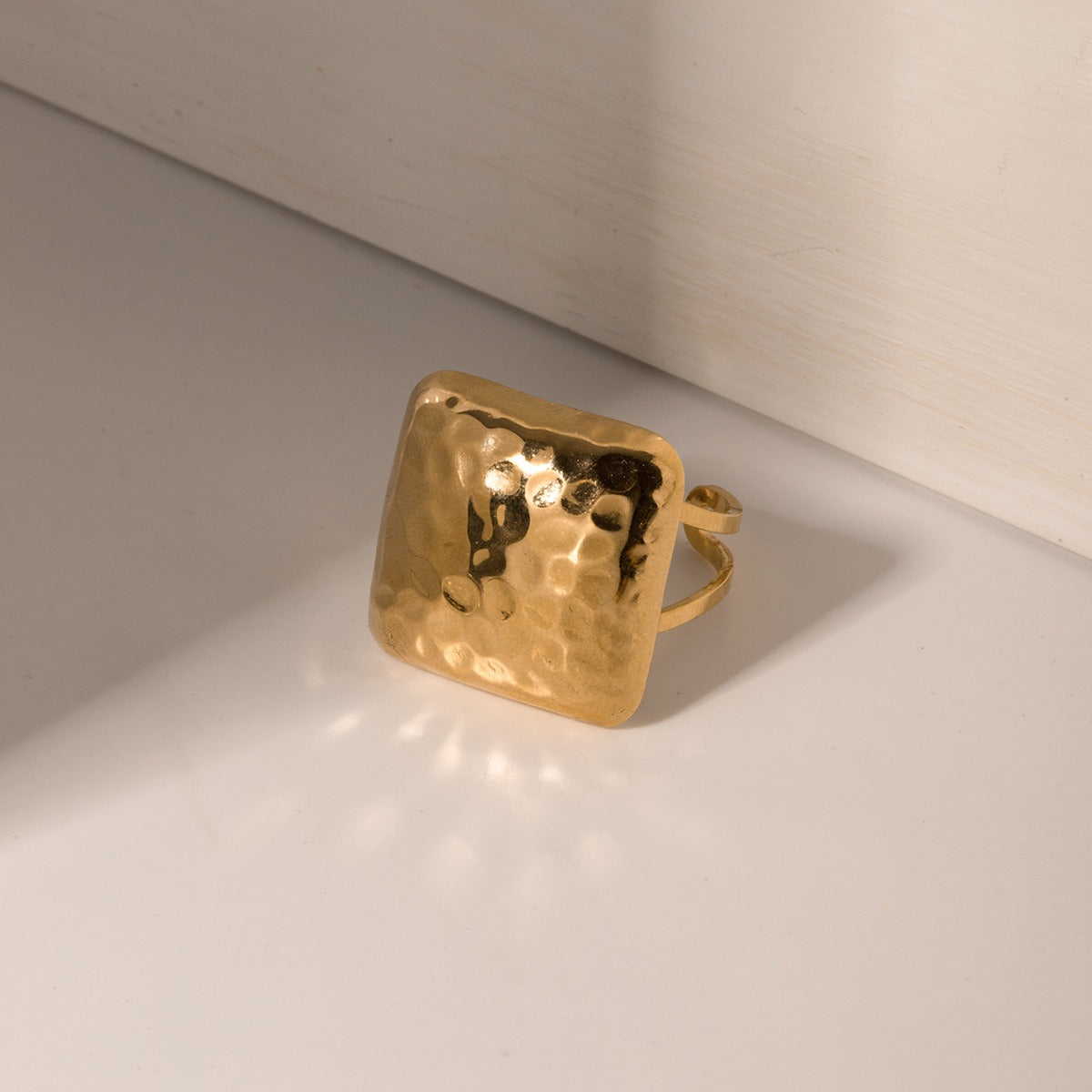 Pre Order:  Square Open Gold Plated Ring