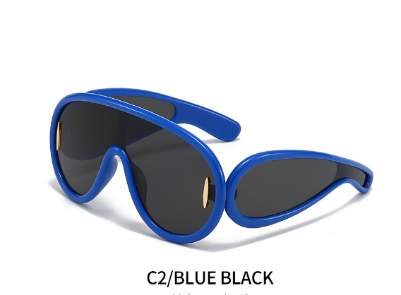 Pre Order:  One-piece Oval Large Frame Sunglasses