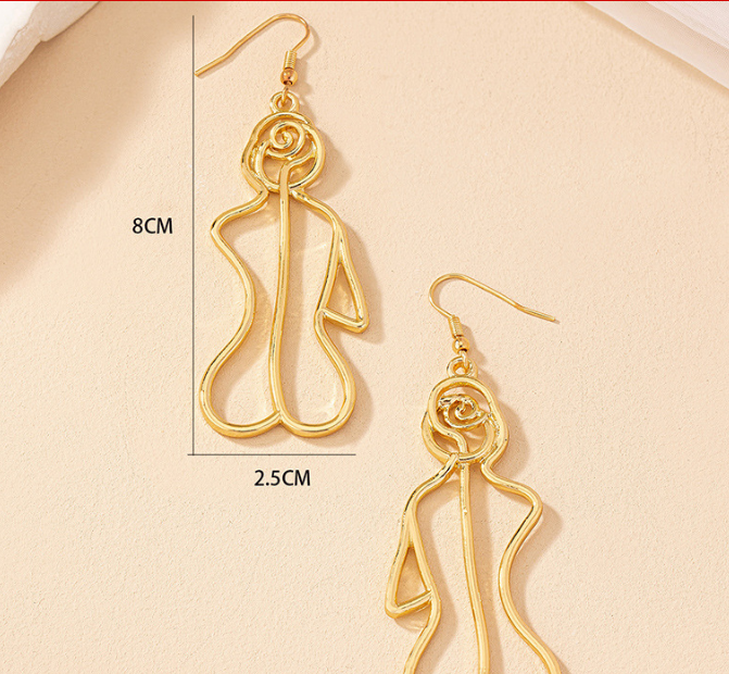 Pre Order:  Irregular Human Body Earrings