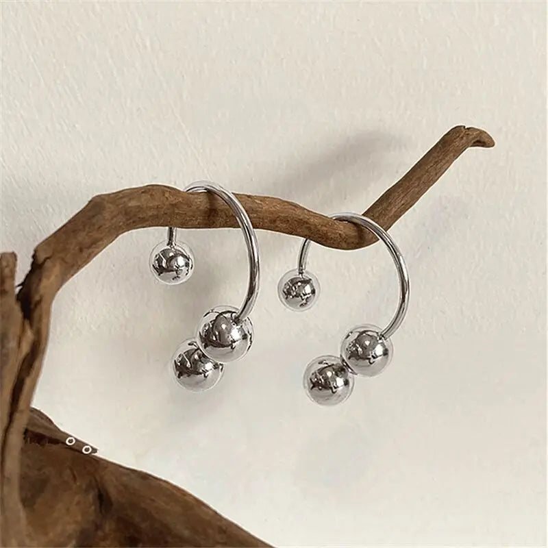 Pre Order:  Ball Metal Back Stud Earrings