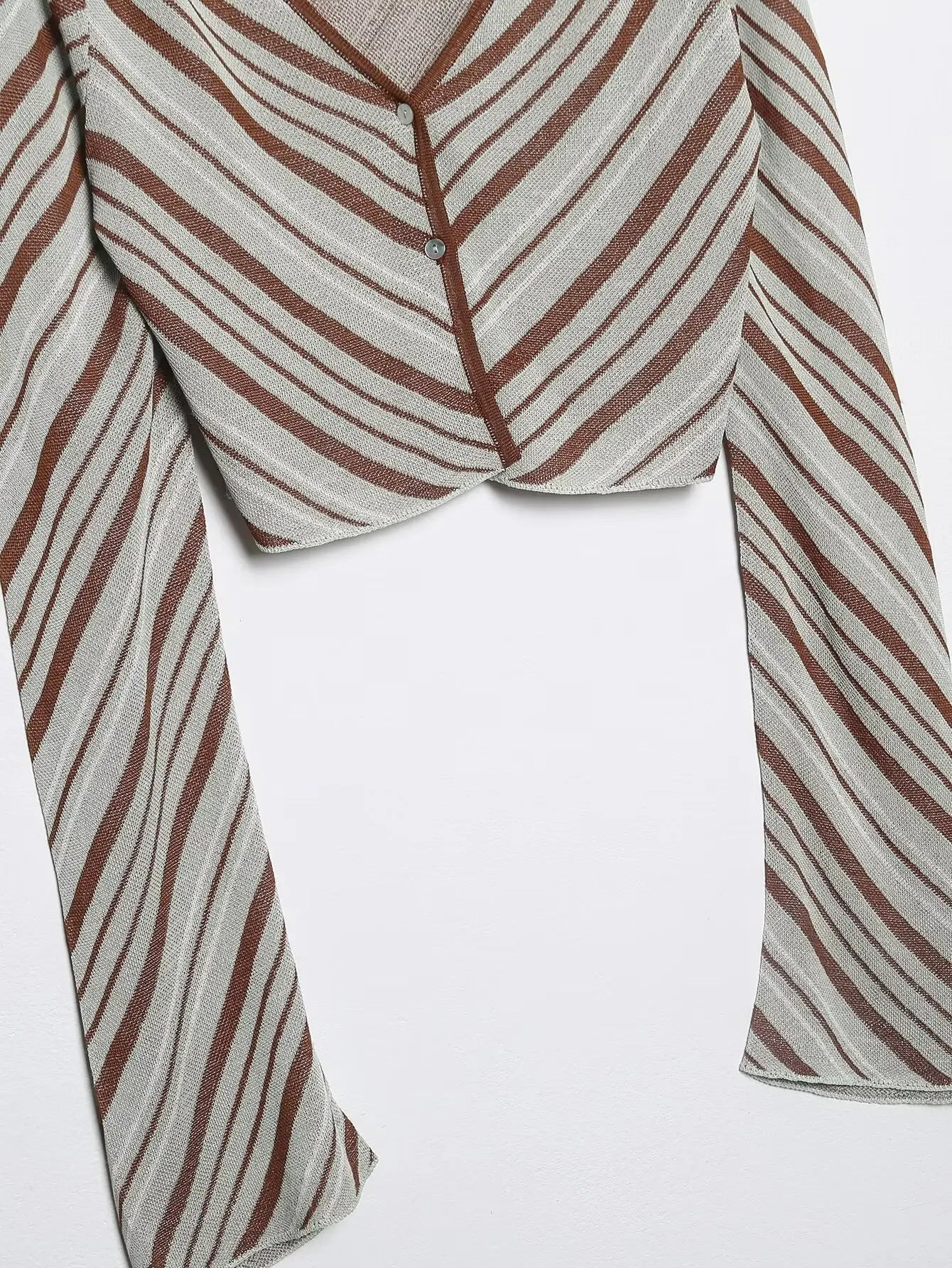 Pre Order:  Gray Stripes Top+Skirt Set