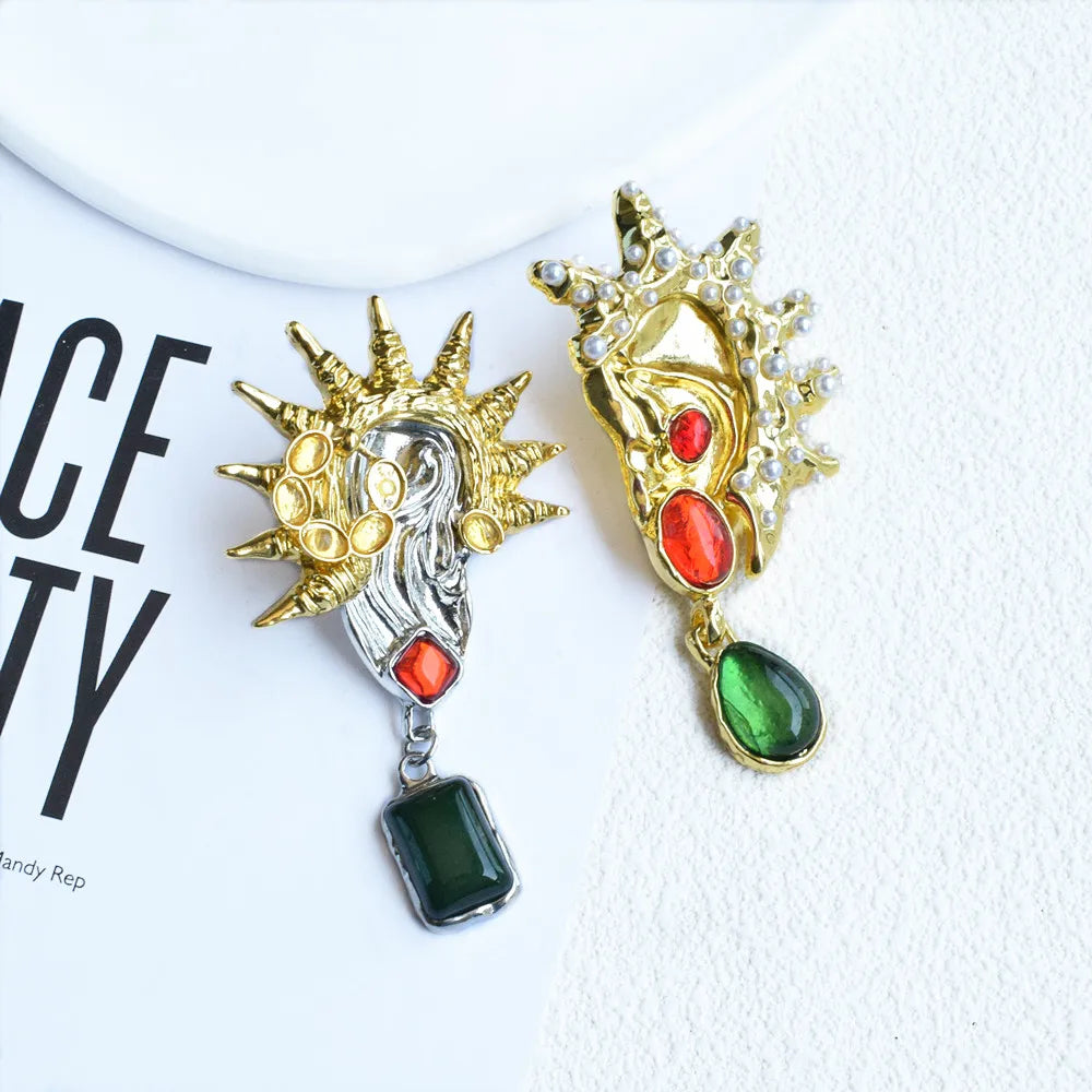 Pre Order:  Vintage Gemstone Dangle Earrings