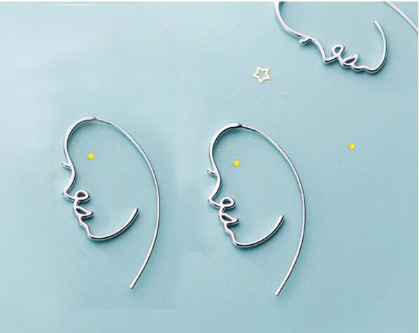 Minimalist Face Earrings