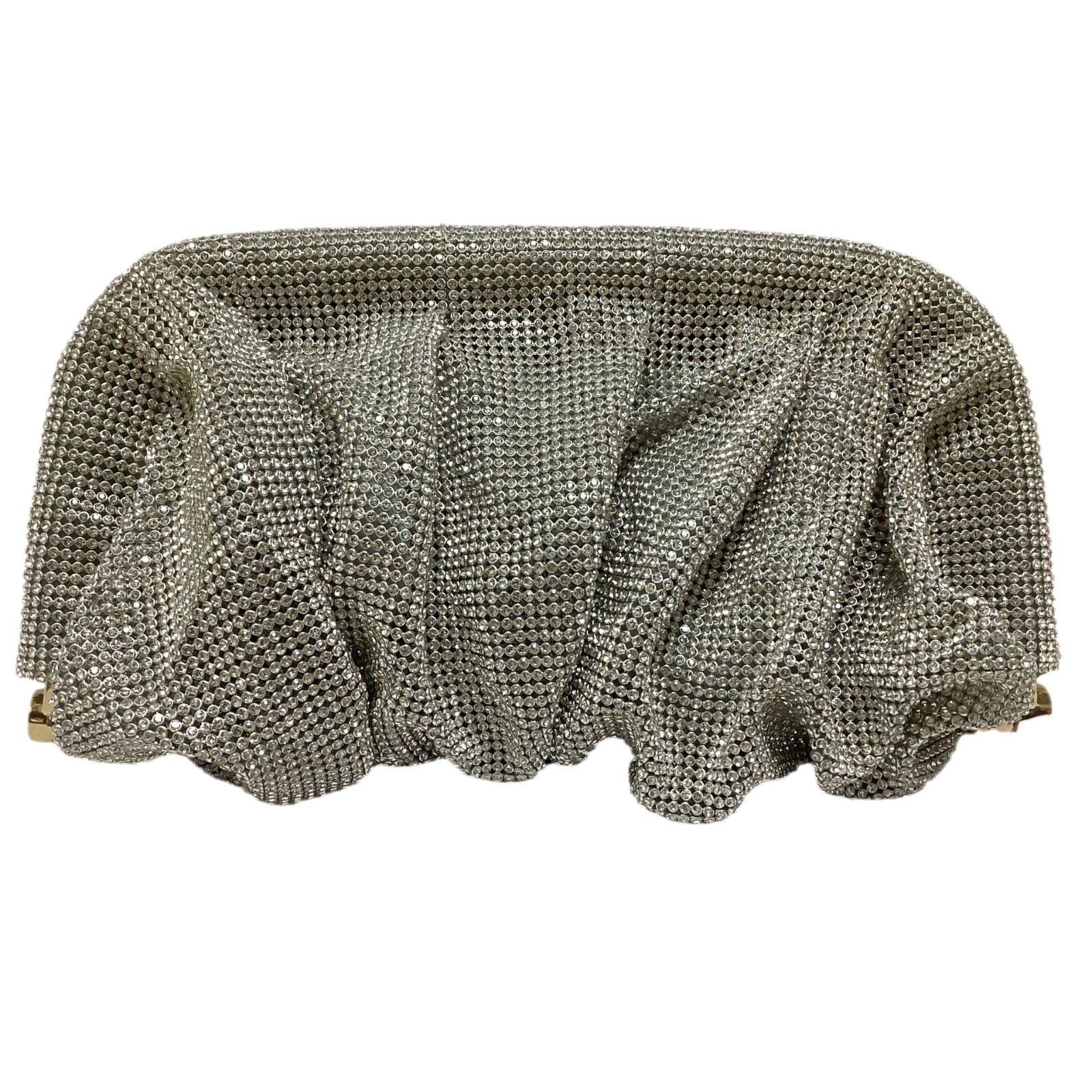 Pre Order: Sparkling Diamond Cloud Wrinkled Dumpling Clutch Bag