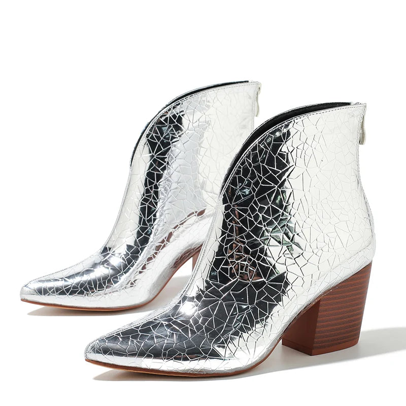 Pre Order:  Square Chunky Low Heel Ankle Boots