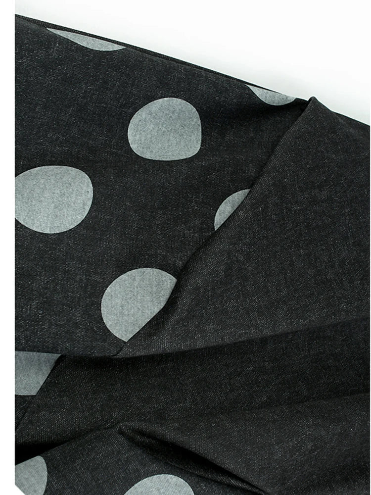 Pre Order:  Irregular Dot Printed A-Line Skirt