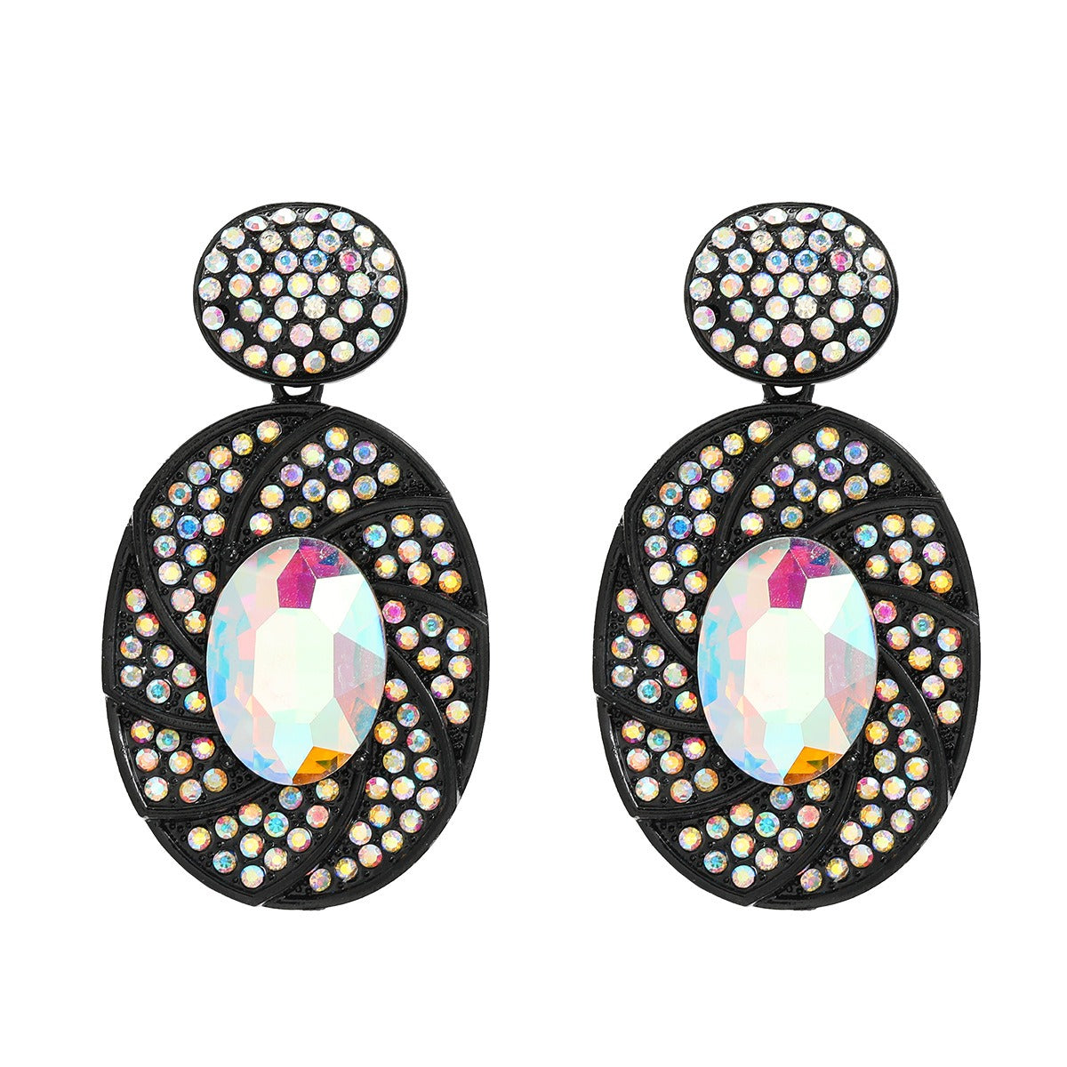 Pre Order:  Spiral Light Rhinestone Earrings