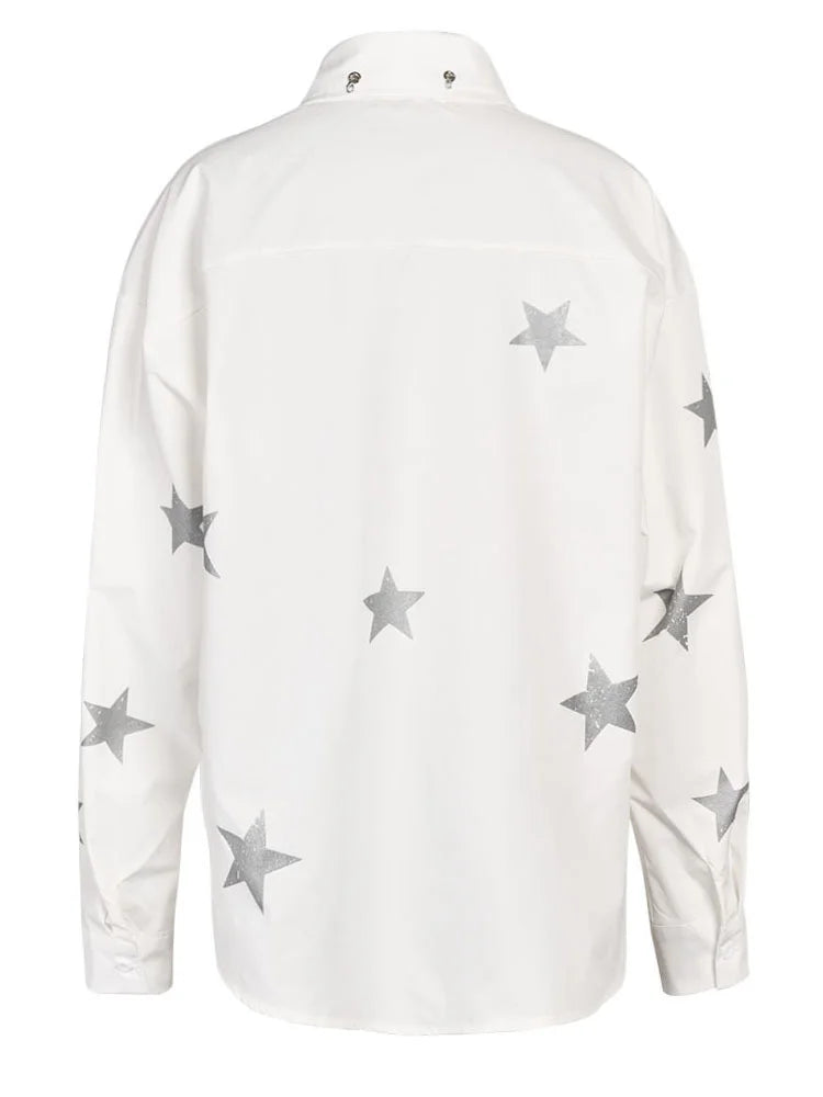 Ritzy Stars Chain Collar Shirt