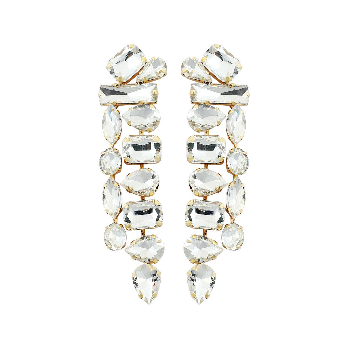 Pre Order:  Sparkly Diamond Alloy Geometric Earrings