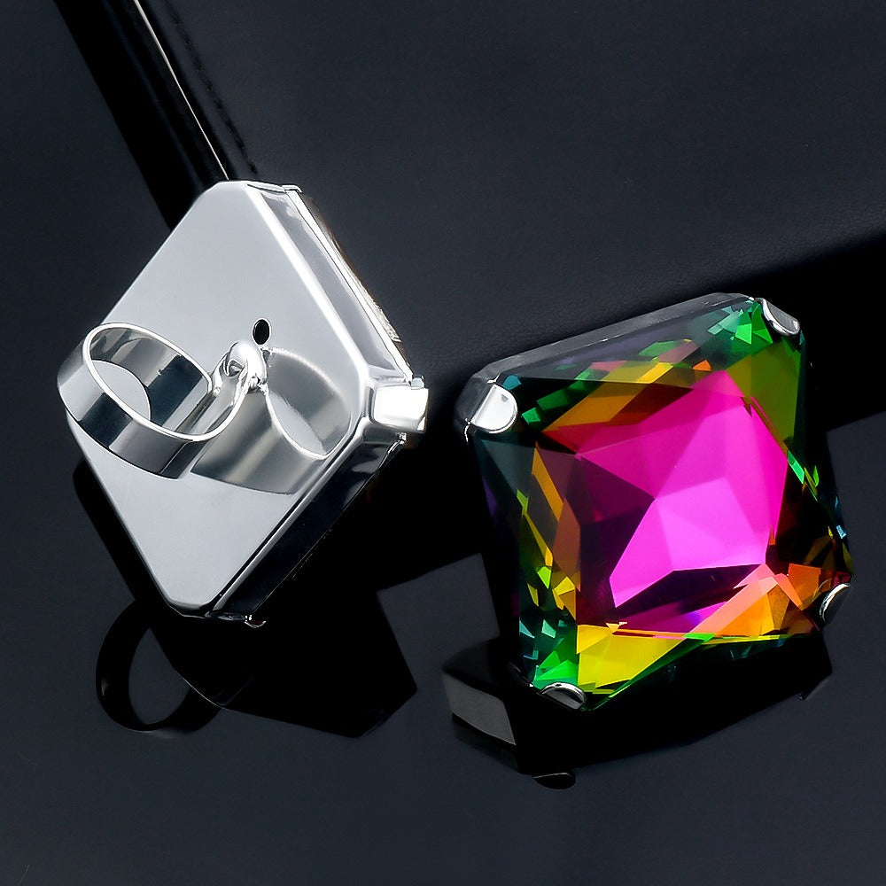 Pre Order:  Oversized Square Gem Ring