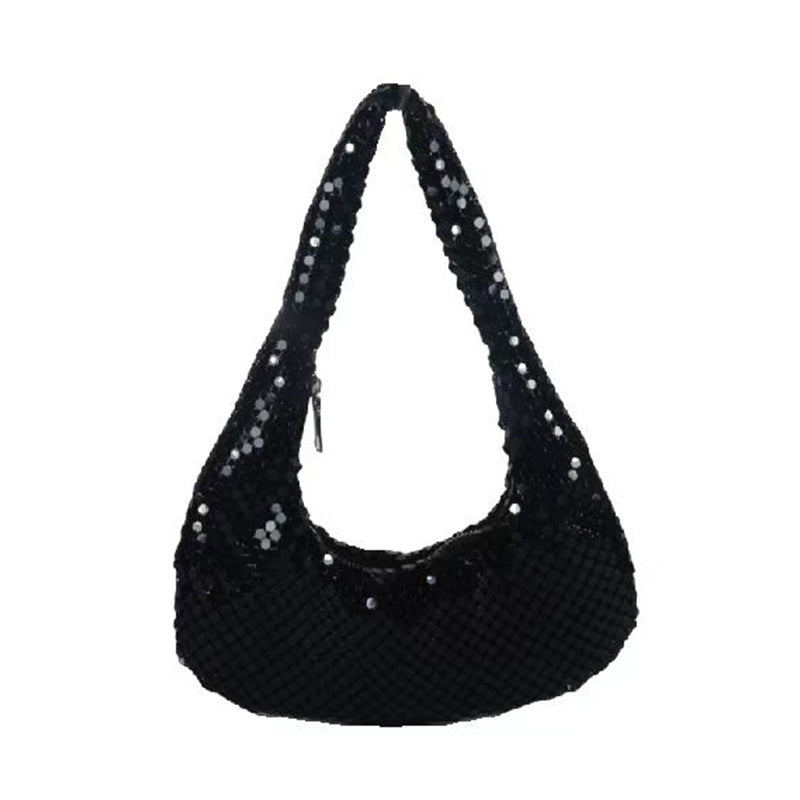 Pre Order:  Casual Aluminum Sequin Armpit Shoulder Bag