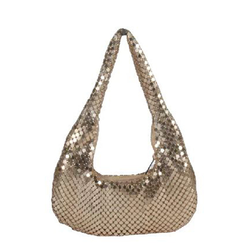 Pre Order:  Casual Aluminum Sequin Armpit Shoulder Bag