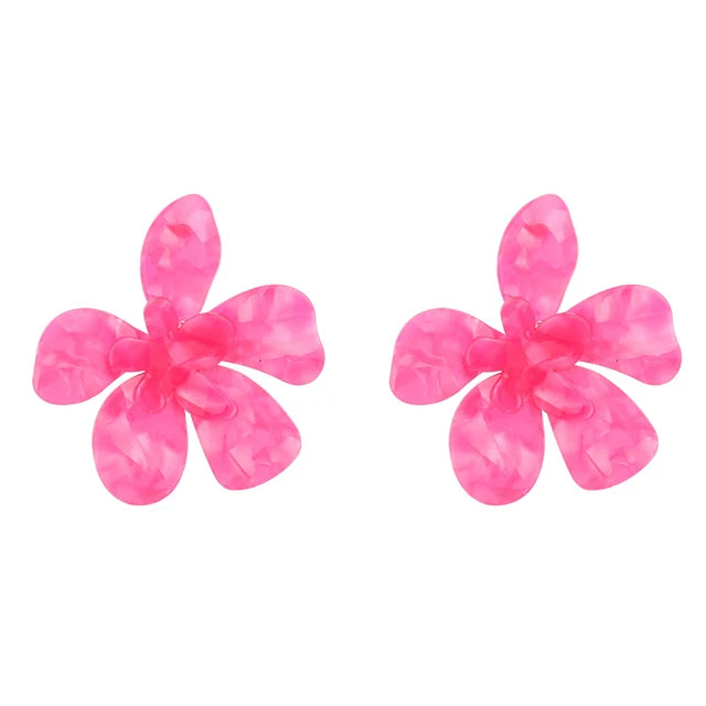 Pre Order:  Acrylic Large Flower Earrings