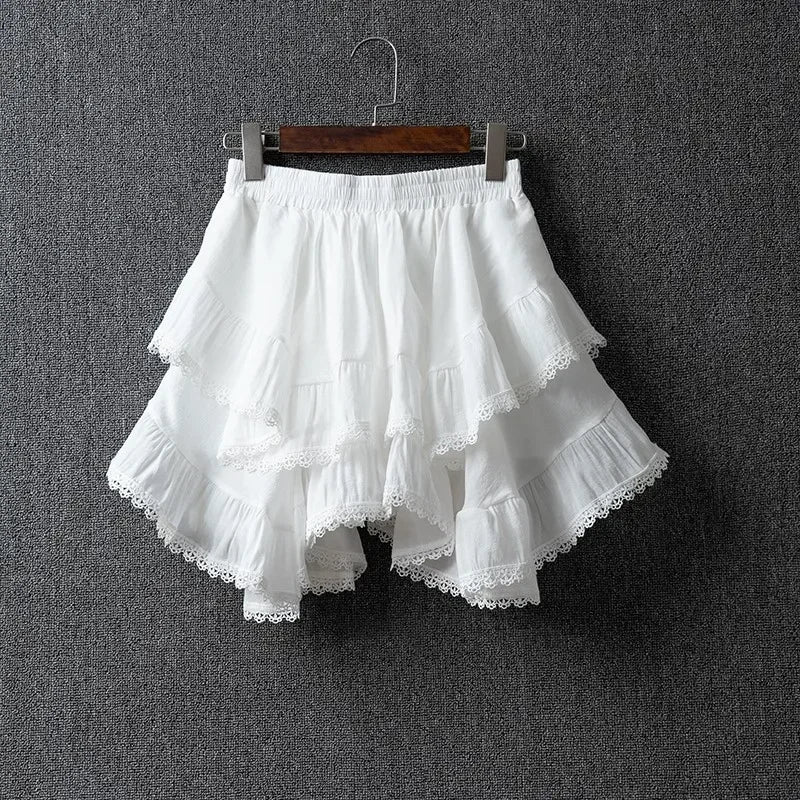 Pre Order: Casual Spliced Chic Loose Mini A-Line Skirt