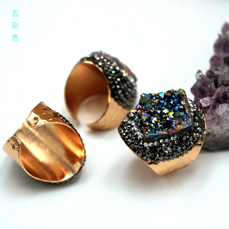 Pre Order:  Crystal Clusters Adjustable Ring