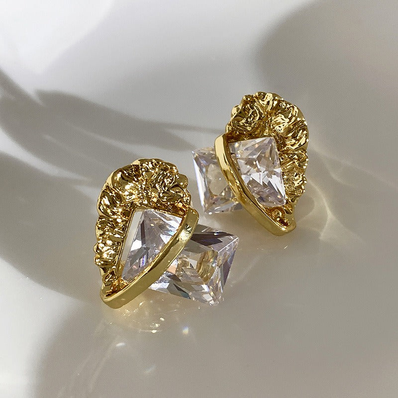 Pre Order:  Geometric Zircon Earrings