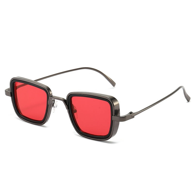 Pre Order:  Square Metal Frame Colored Sunglasses