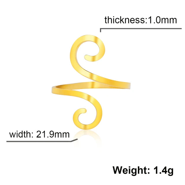 Pre Order:  Double Spiral Adjustable Ring