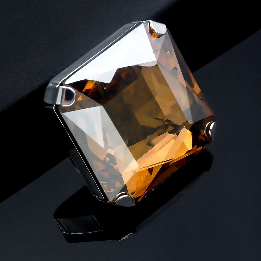 Pre Order:  Oversized Square Gem Ring