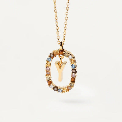 Pre Order:  Letter Pendant Collarbone Necklace