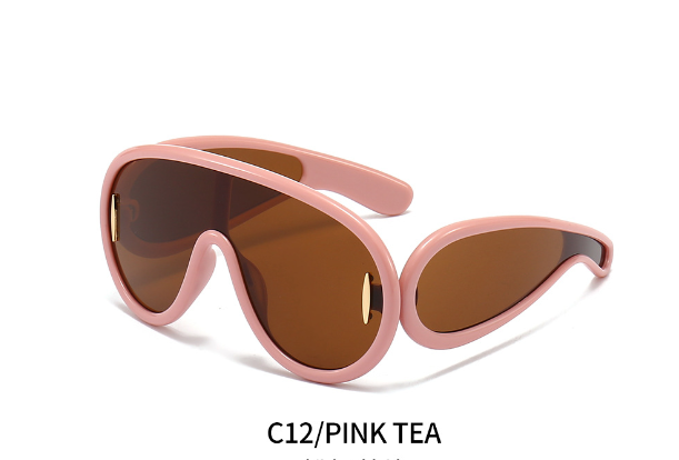 Pre Order:  One-piece Oval Large Frame Sunglasses