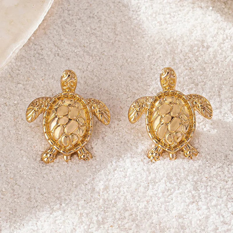 Pre Order: Gold Sea Turtle Earrings