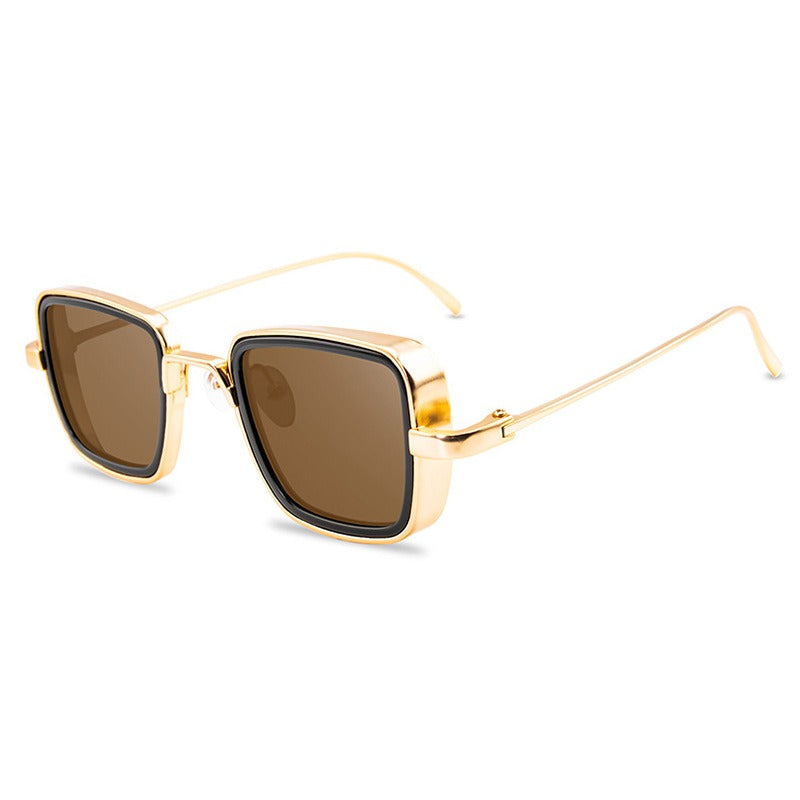 Pre Order:  Square Metal Frame Colored Sunglasses