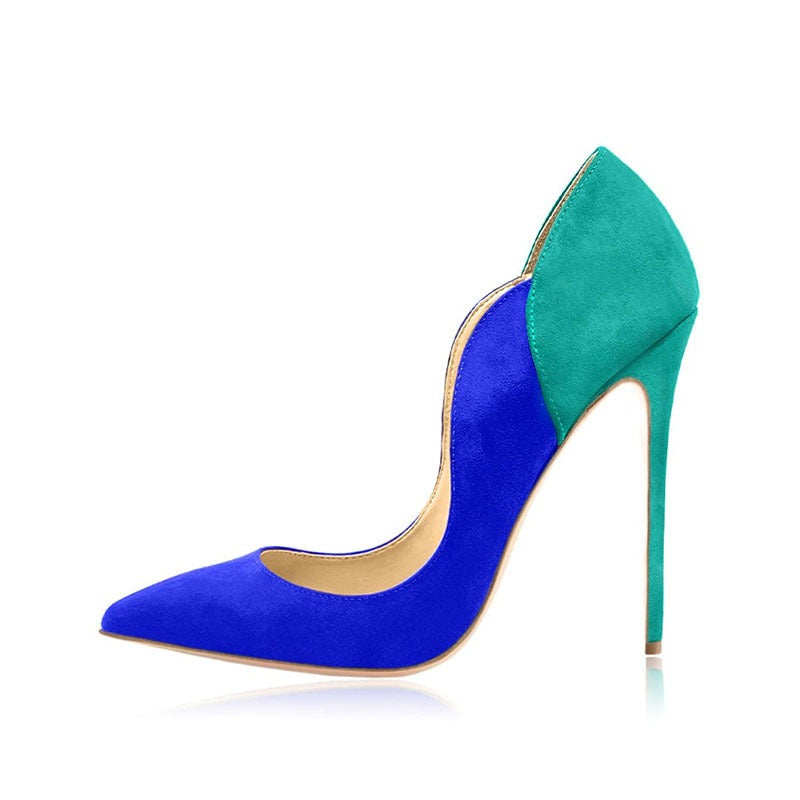 Pre Order:  Contoured High Heels Suede Pumps