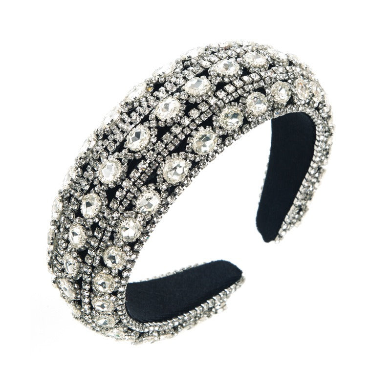 Pre Order:  Rhinestones Embellished Wide Headband