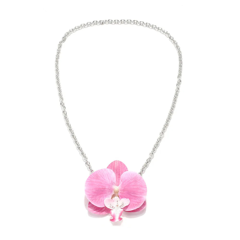 Pre Order: Flower Pendant Necklace + Earrings Set