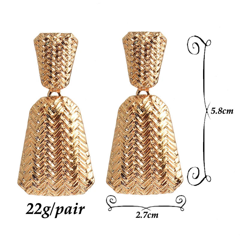 Pre Order:  Basket Weave Texture Drop Earrings