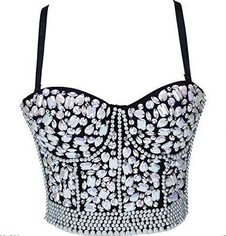 Cropped Beaded Corset Top