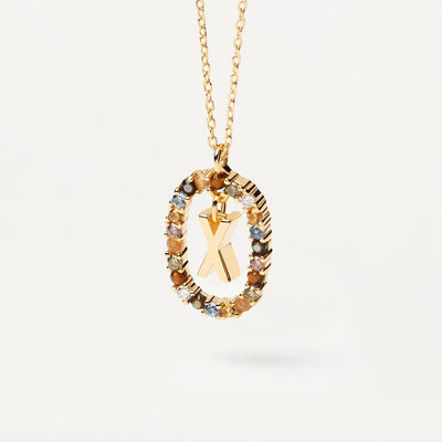 Pre Order:  Letter Pendant Collarbone Necklace