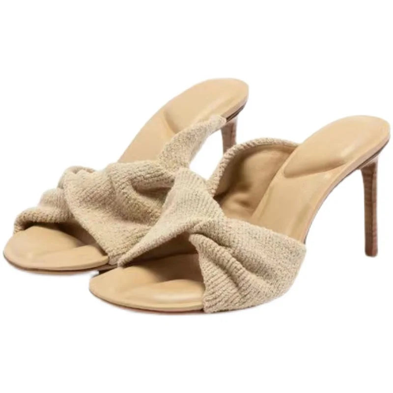 Pre Order:  Retro Bow Knot Stiletto Sandals