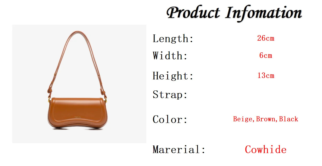 Magnetic Snap Flap Leather Bag