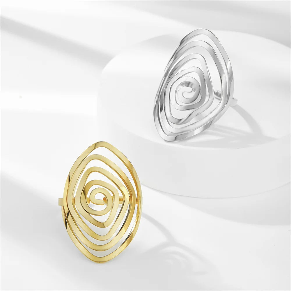 Pre Order:  Spiral Maze Stainless Steel Ring