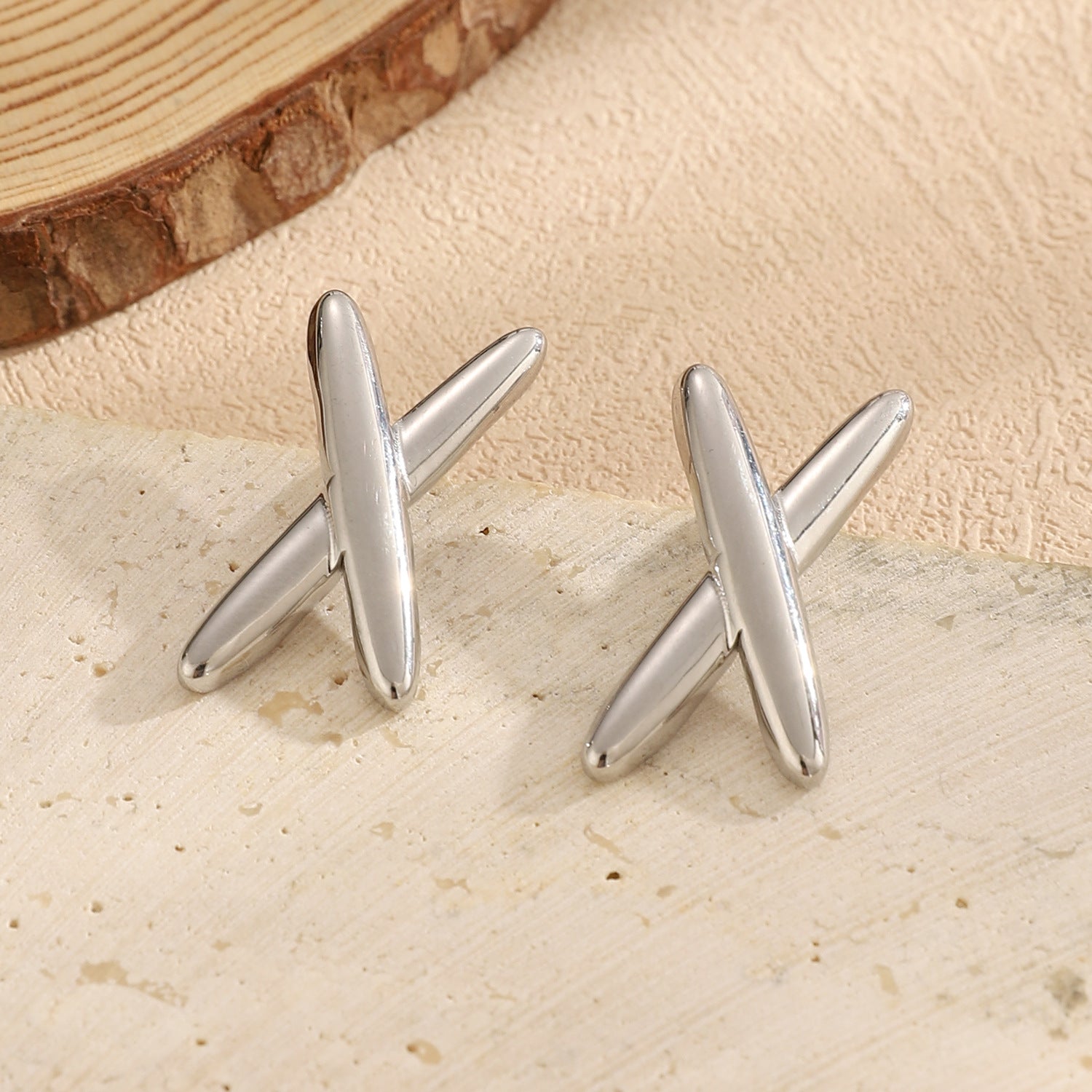 Pre Order:  X- Shaped Stainless Steel Earrings