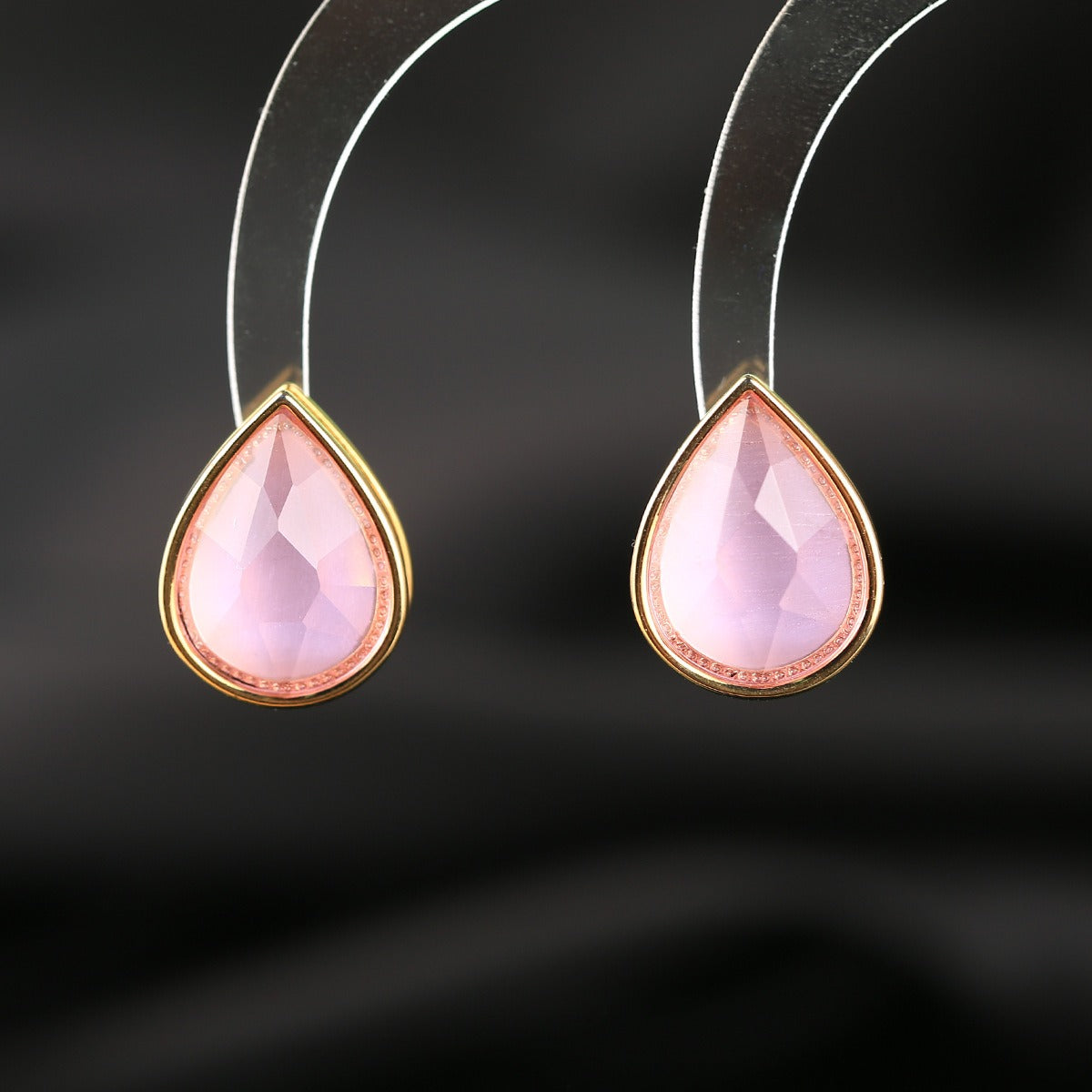 Pre Order:  Micro Inlaid Water Droplet Zircon Earrings