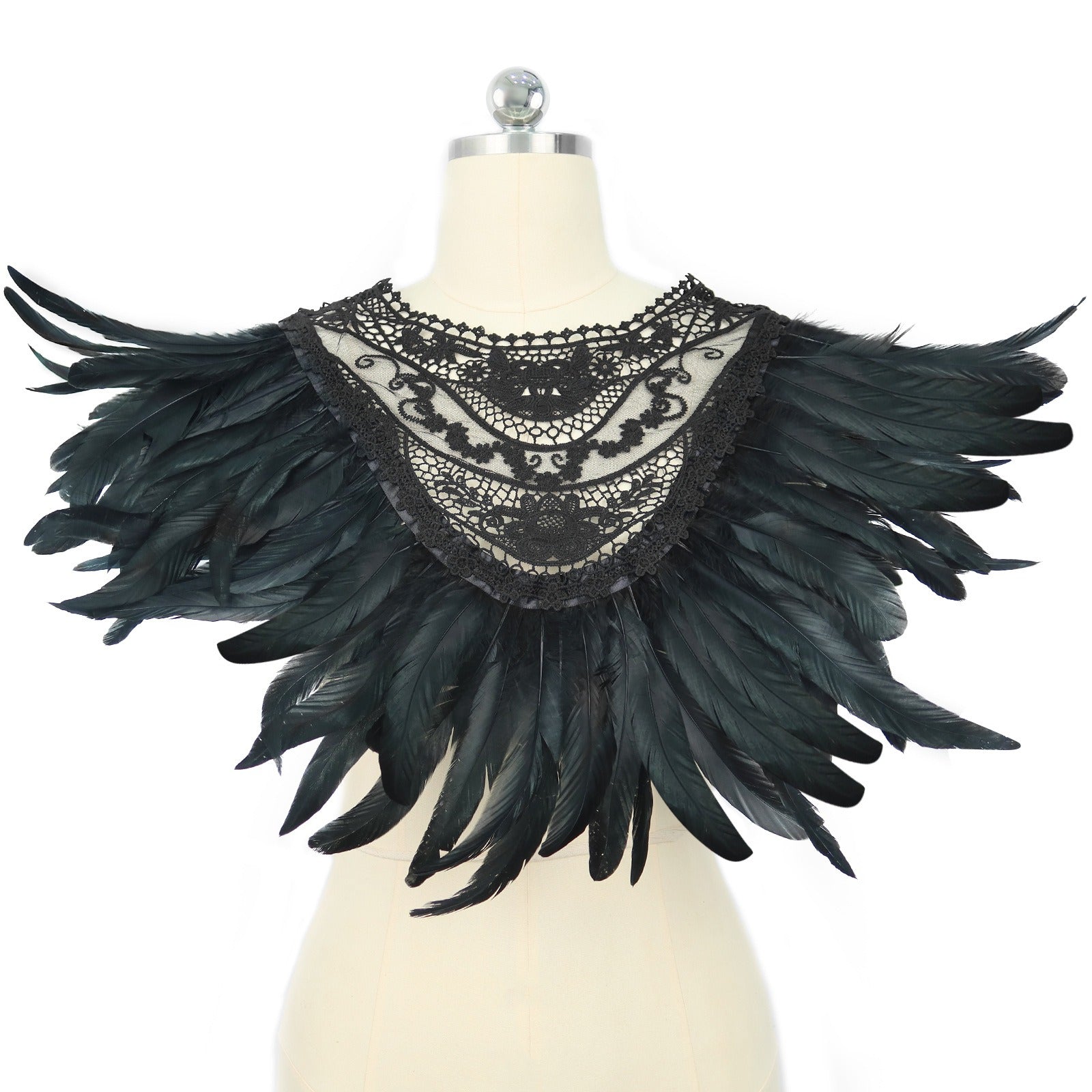 Cosplay Gothic Feather Shawl