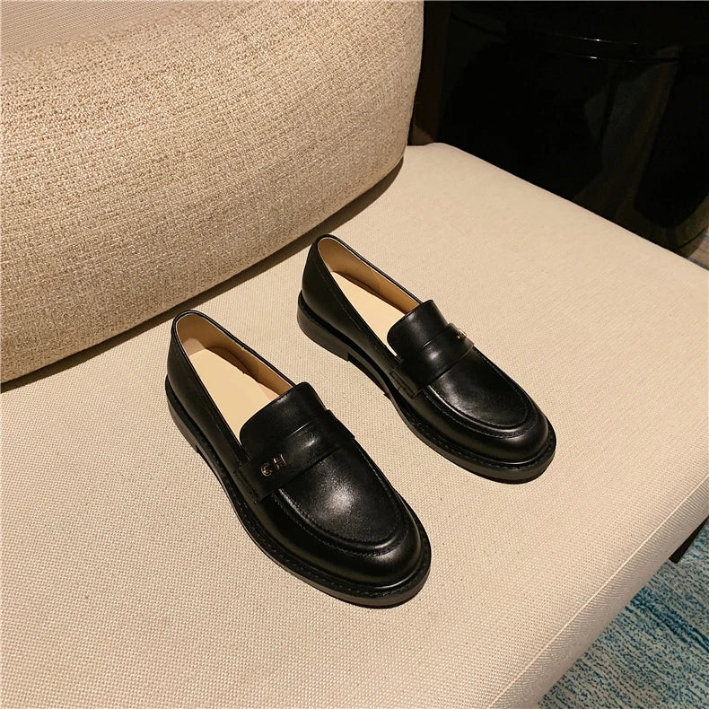 Pre Order:  Round Toe Chunky Platform Loafers